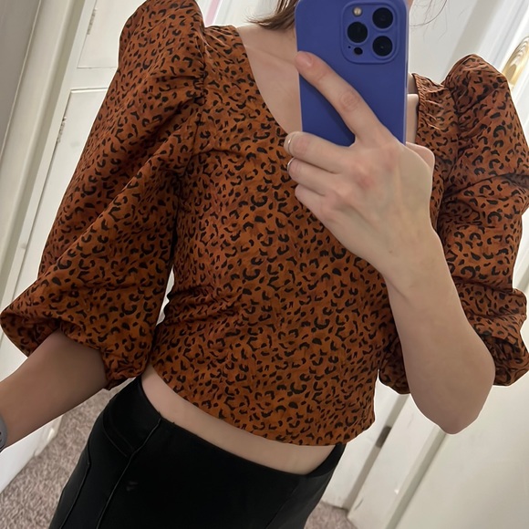 Levi's Tops - Brand: Levi’s | Leopard Print, Puffy Sleeved Blouse